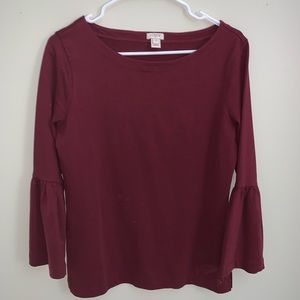 Women’s J. Crew garnet top